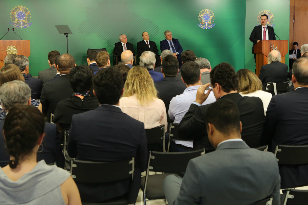 DSTEC - Ministro participa da cerimônia de sanção da Lei de Proteção de Dados Pessoais.