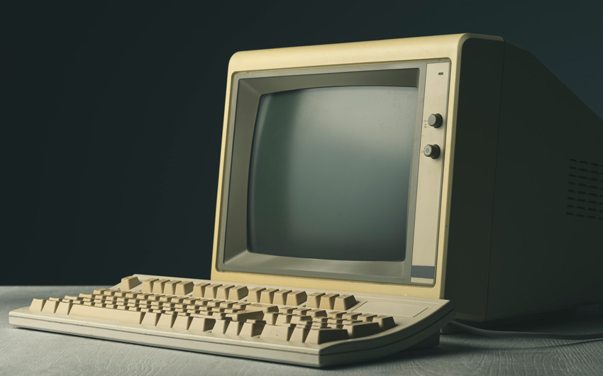 Imagem de um computador antigo